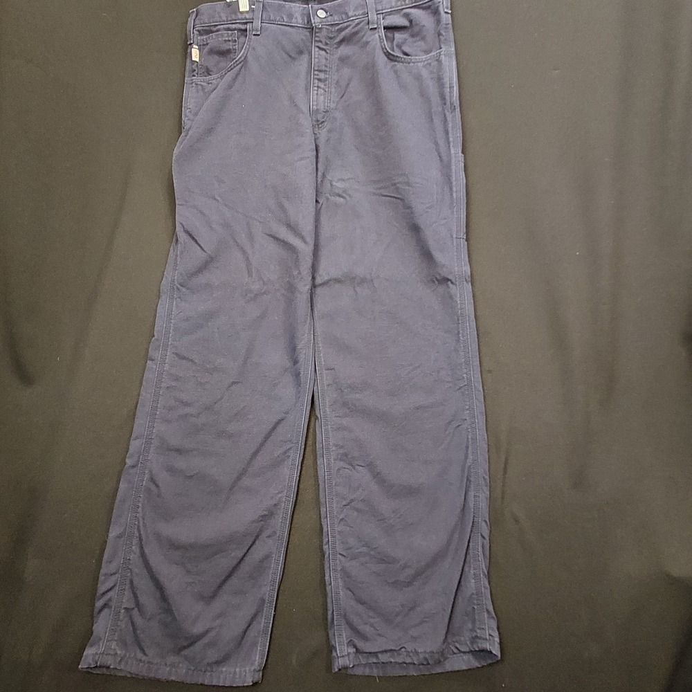 Carhartt FRB159-DNY FR Pants Mens 38x32 Navy Original Dungaree NFPA 2112 CAT2